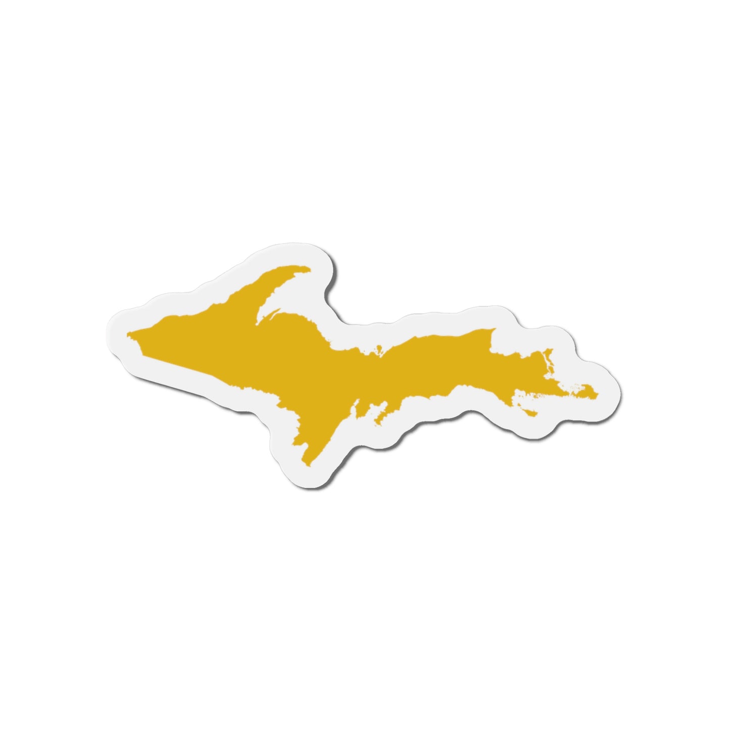 Michigan Upper Peninsula Kiss Cut Magnet (w/ Gold UP Outline)