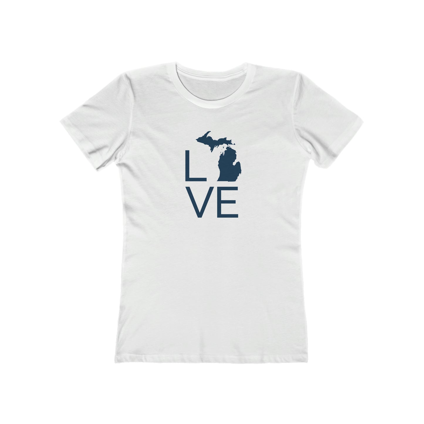 Michigan 'Love' T-Shirt (Thin Sans Font) | Women's Boyfriend Cut