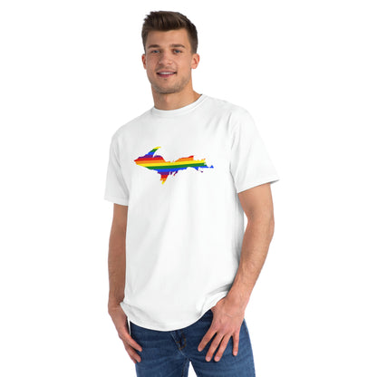 Michigan Upper Peninsula T-Shirt (w/ UP Pride Flag Outline) | Organic Unisex