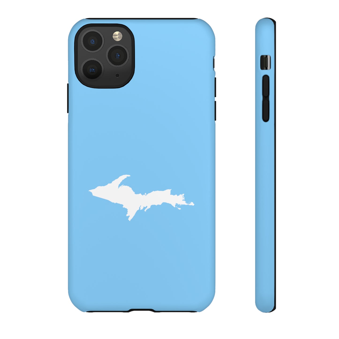 Michigan Upper Peninsula Tough Phone Case (McNamera Blue w/ UP Outline) | Apple iPhone