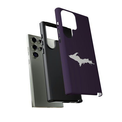 Michigan Upper Peninsula Tough Phone Case (Blackcurrant w/ UP Outline) | Samsung & Pixel Android