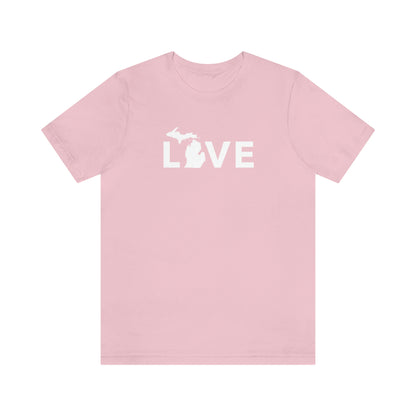 Michigan 'Love' T-Shirt (Geometric Sans Font) | Unisex Standard Fit