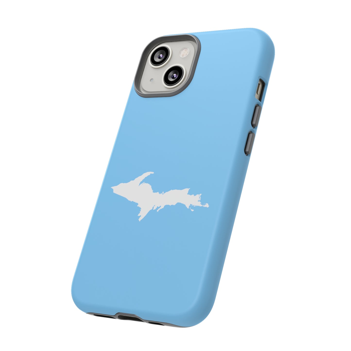 Michigan Upper Peninsula Tough Phone Case (McNamera Blue w/ UP Outline) | Apple iPhone