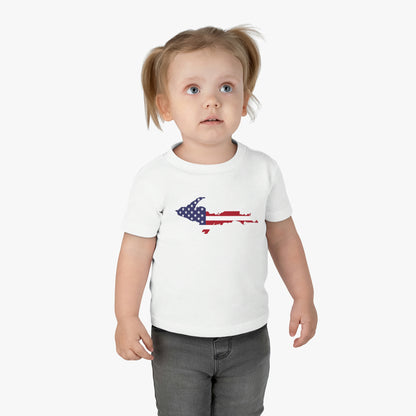 Michigan Upper Peninsula Infant T-Shirt (w/ UP USA Flag Outline) | Short Sleeve