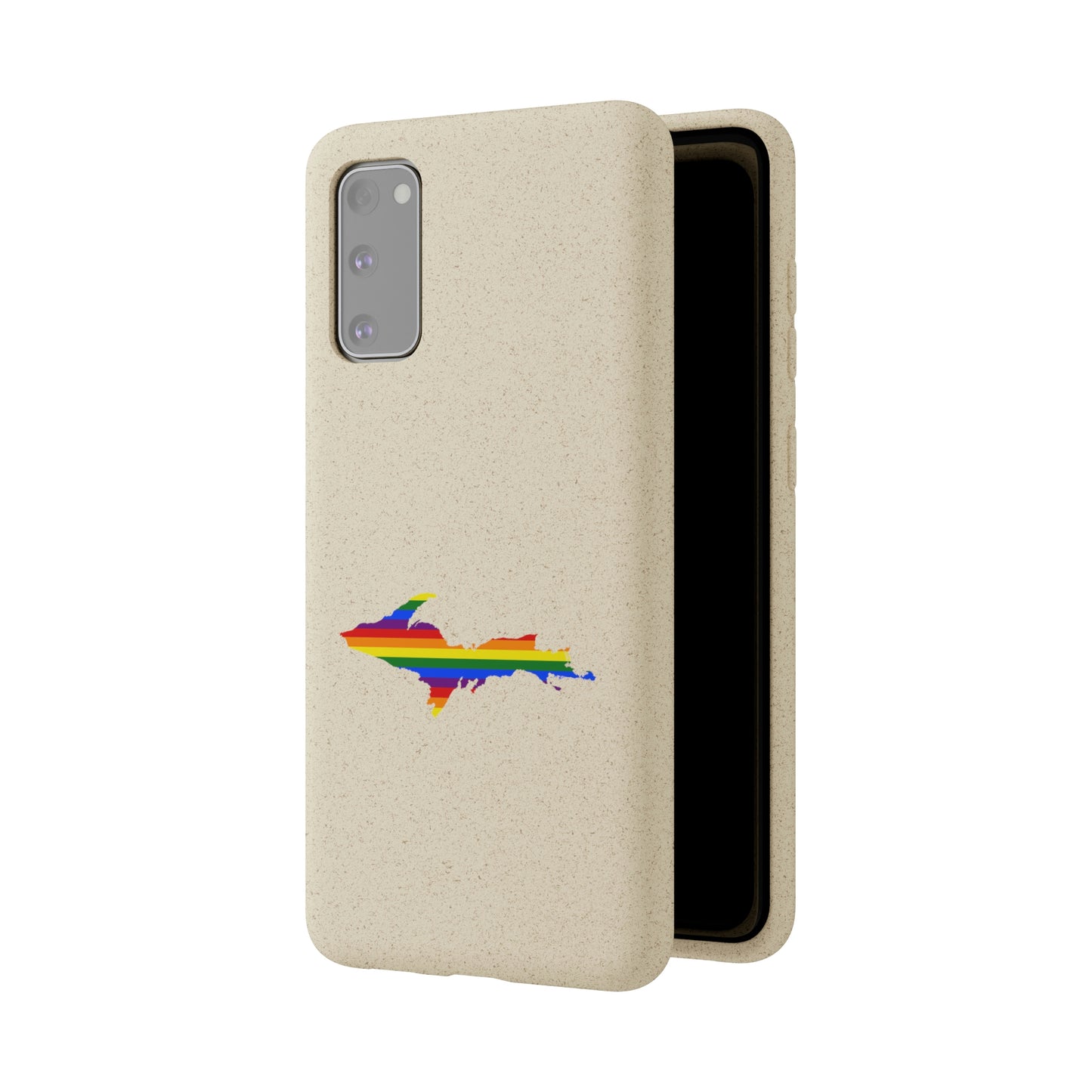 Michigan Upper Peninsula Biodegradable Phone Cases (w/ UP Pride Flag Outline) | Samsung Android