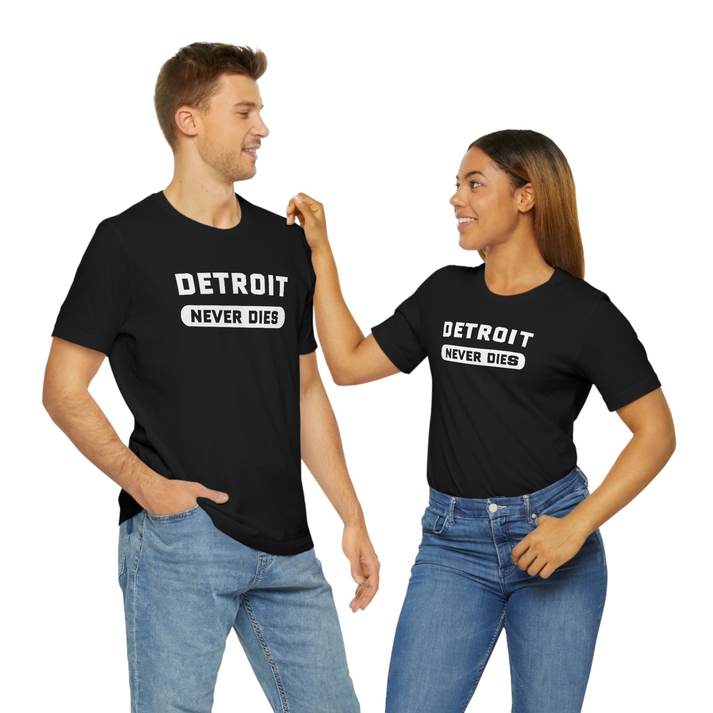 'Detroit Never Dies' T-Shirt | Unisex Standard Fit