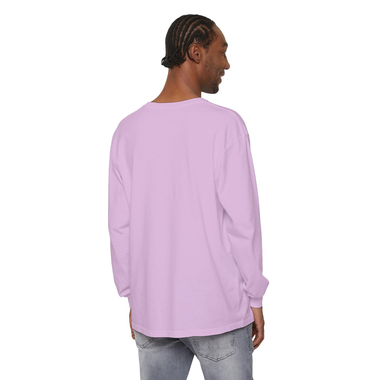 Michigan Upper Peninsula Garment-Dyed T-Shirt (w/ Pink UP Outline) | Unisex Long Sleeve