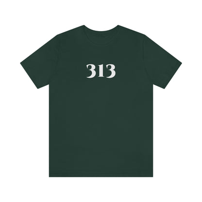 Detroit '313' T-Shirt (Roman Serif Font) | Unisex Standard Fit