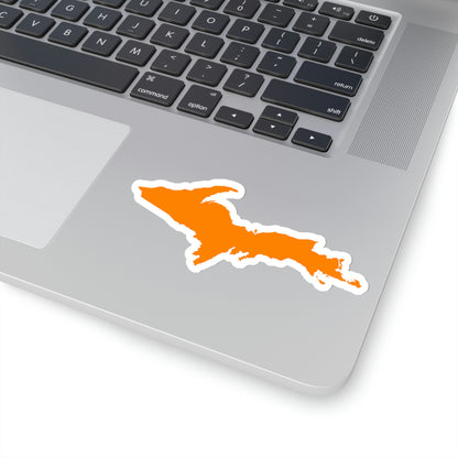 Michigan Upper Peninsula Kiss-Cut Sticker (w/ Orange UP Outline)