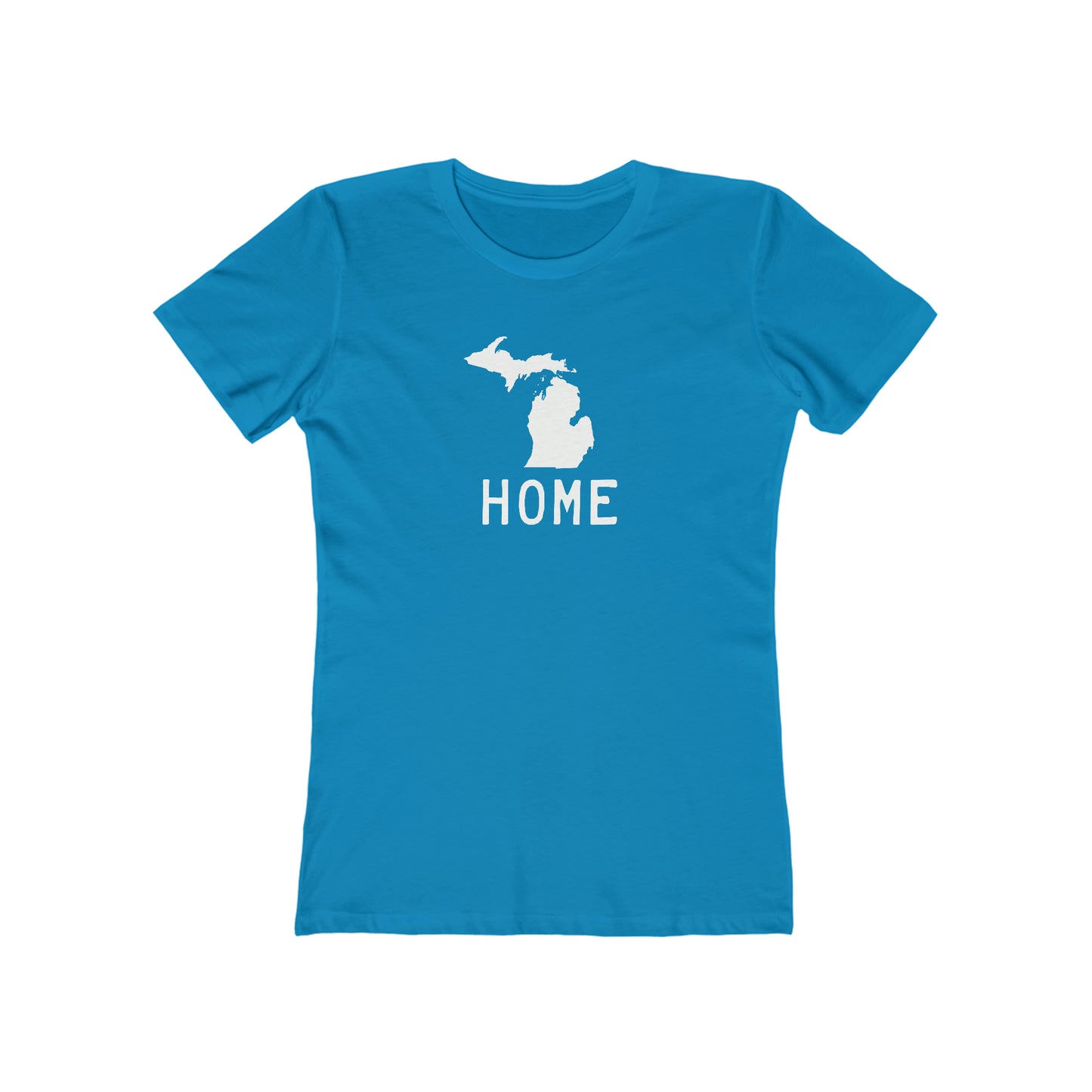 Michigan 'Home' T-Shirt (Licence Plate Font) | Women's Boyfriend Cut