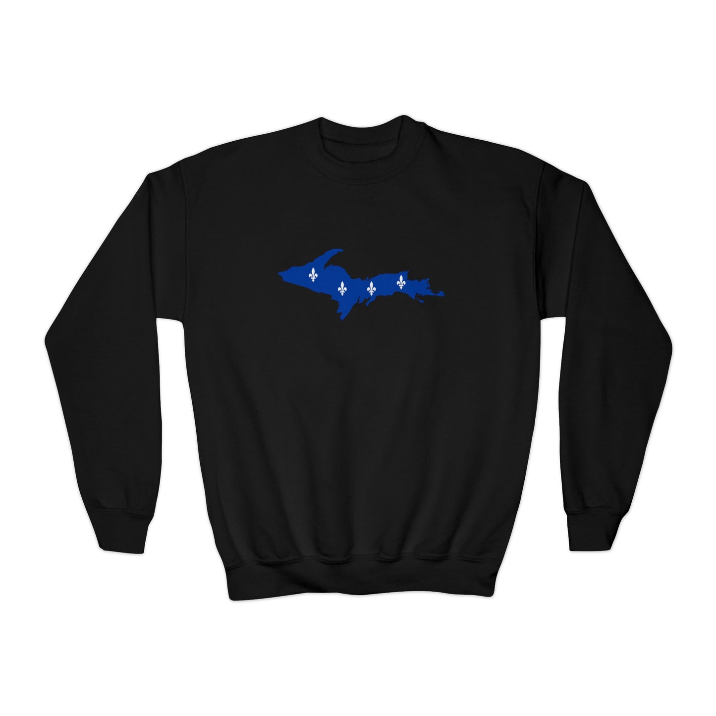 Michigan Upper Peninsula Youth Sweatshirt (w/ UP Quebec Flag Outline)