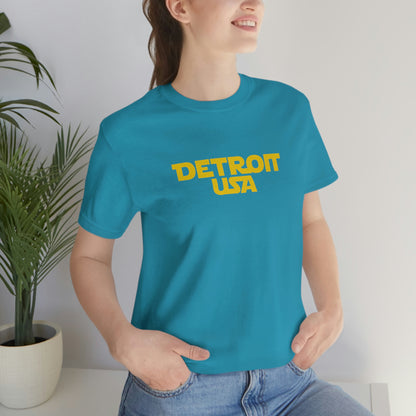 'Detroit USA' T-Shirt (1970s Epic Sci-Fi Parody) | Unisex Standard Fit