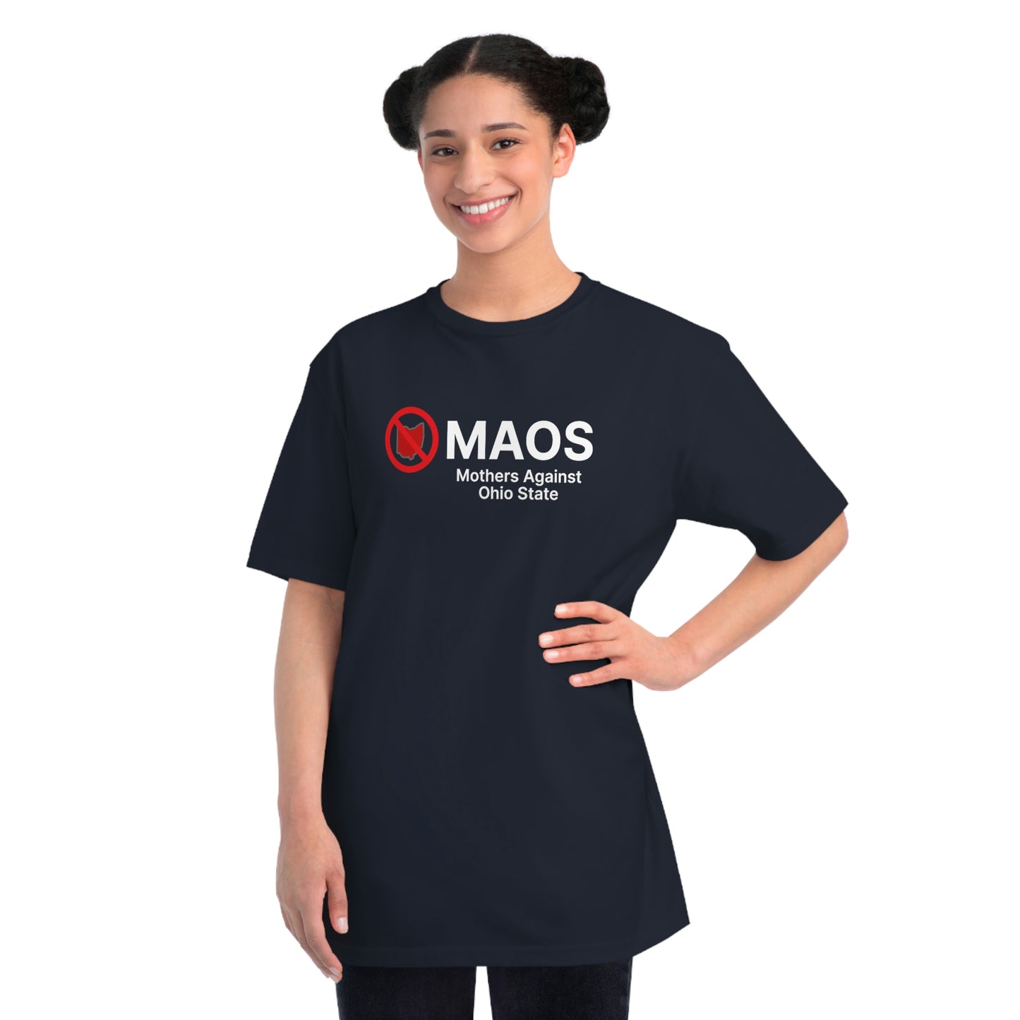 'MAOS Mothers Against Ohio State' T-Shirt (Non-Profit Parody) | Organic Unisex