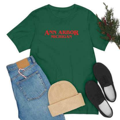 'Ann Arbor Michigan' ' T-Shirt (1980s Drama Parody) | Unisex Standard Fit