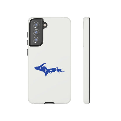 Michigan Upper Peninsula Tough Phone Case (Birch Bark White w/ UP Quebec Flag Outline) | Samsung & Pixel Android