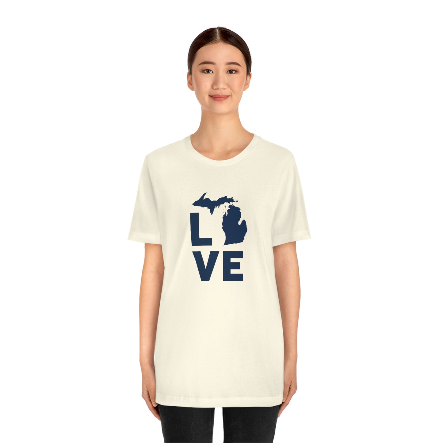 Michigan 'Love' T-Shirt (Geometric Sans Font) | Unisex Standard Fit