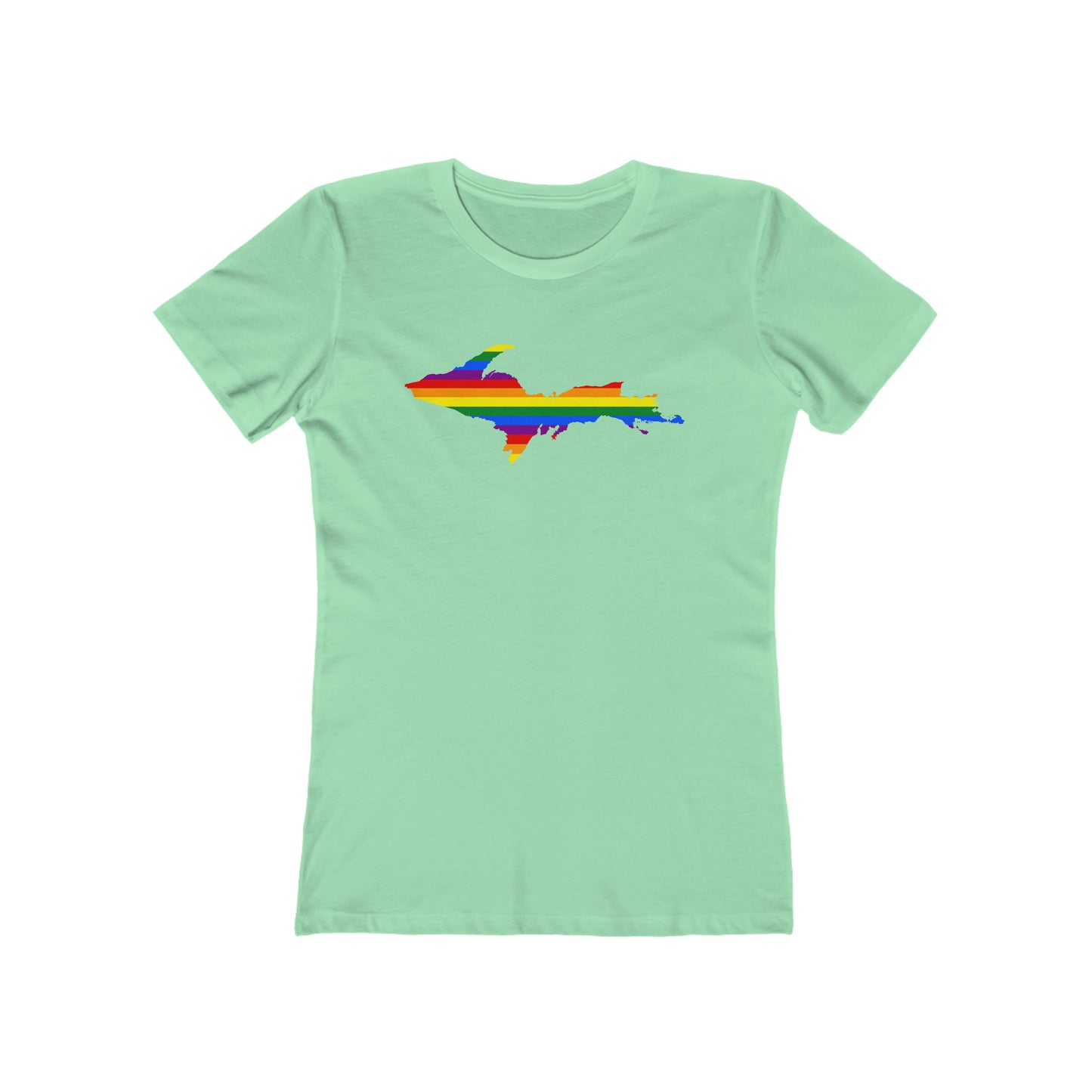 Upper Peninsula T-Shirt (w/ UP Pride Flag Outline) | Women's Boyfriend Cut