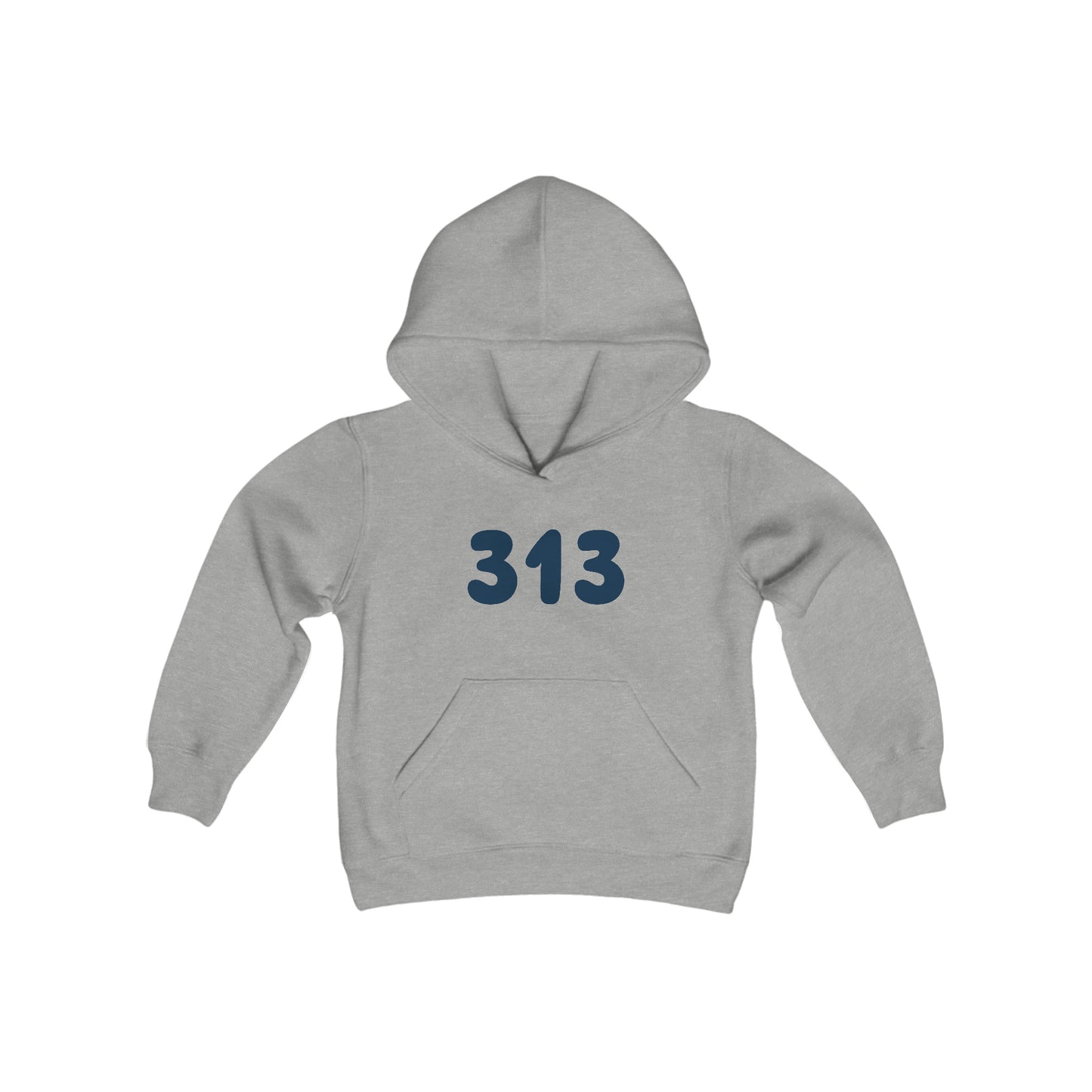 Detroit '313' Hoodie (Rounded Children's Font) | Unisex Youth