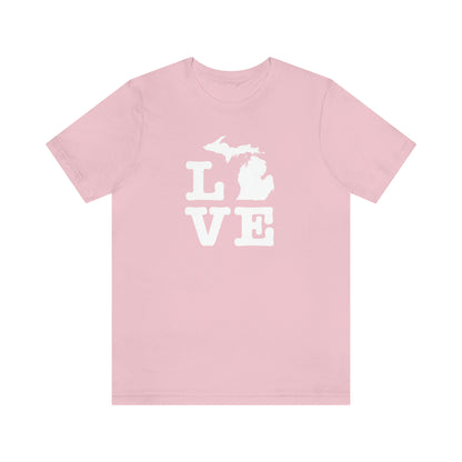 Michigan 'Love' T-Shirt (Typewriter Font) | Unisex Standard Fit