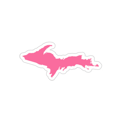 Michigan Upper Peninsula Die Cut Stickers (w/ Pink UP Outline) | Indoor/Outdoor