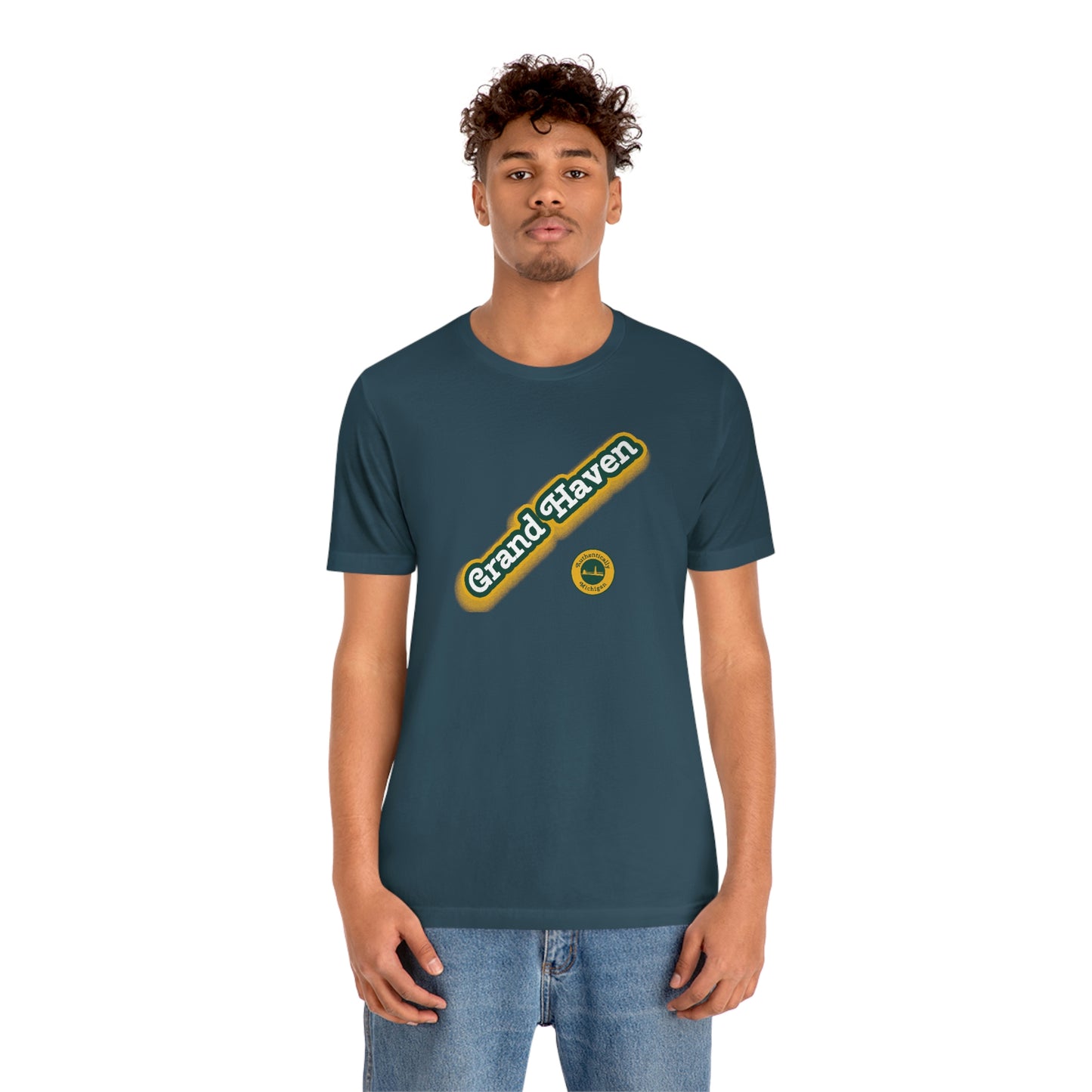 'Grand Haven - Authentically Michigan' Parody T-Shirt | Unisex Standard Fit