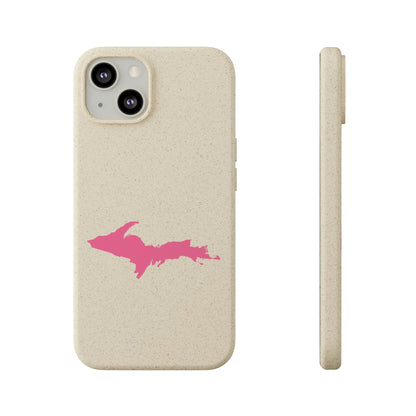 Michigan Upper Peninsula Biodegradable Phone Cases (w/ Pink UP Outline) | Apple iPhone