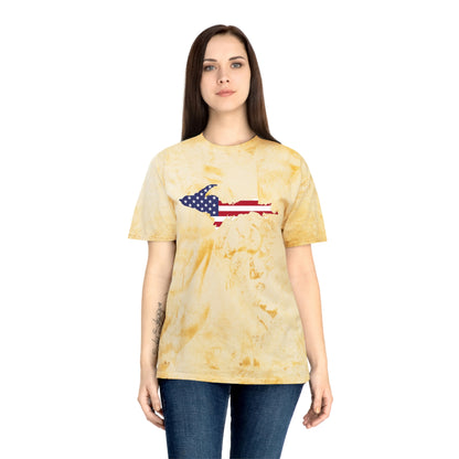 Michigan Upper Peninsula T-Shirt (w/ UP USA Flag Outline) | Unisex Color Blast