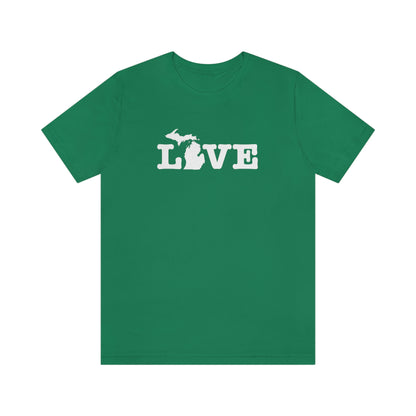 Michigan 'Love' T-Shirt (Typewriter Font) | Unisex Standard Fit