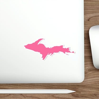 Michigan Upper Peninsula Die Cut Stickers (w/ Pink UP Outline) | Indoor/Outdoor