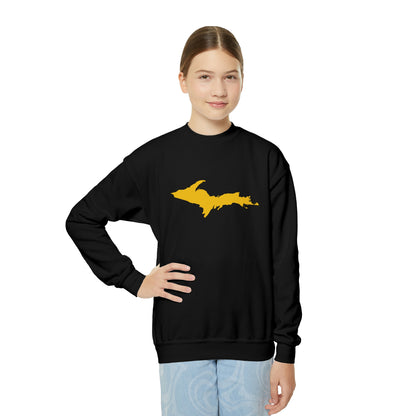 Michigan Upper Peninsula Youth Sweatshirt (w/ Gold UP Outline)