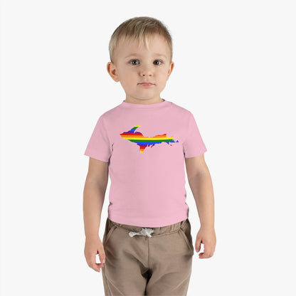 Michigan Upper Peninsula Infant T-Shirt (w/ UP Pride Flag Outline) | Short Sleeve