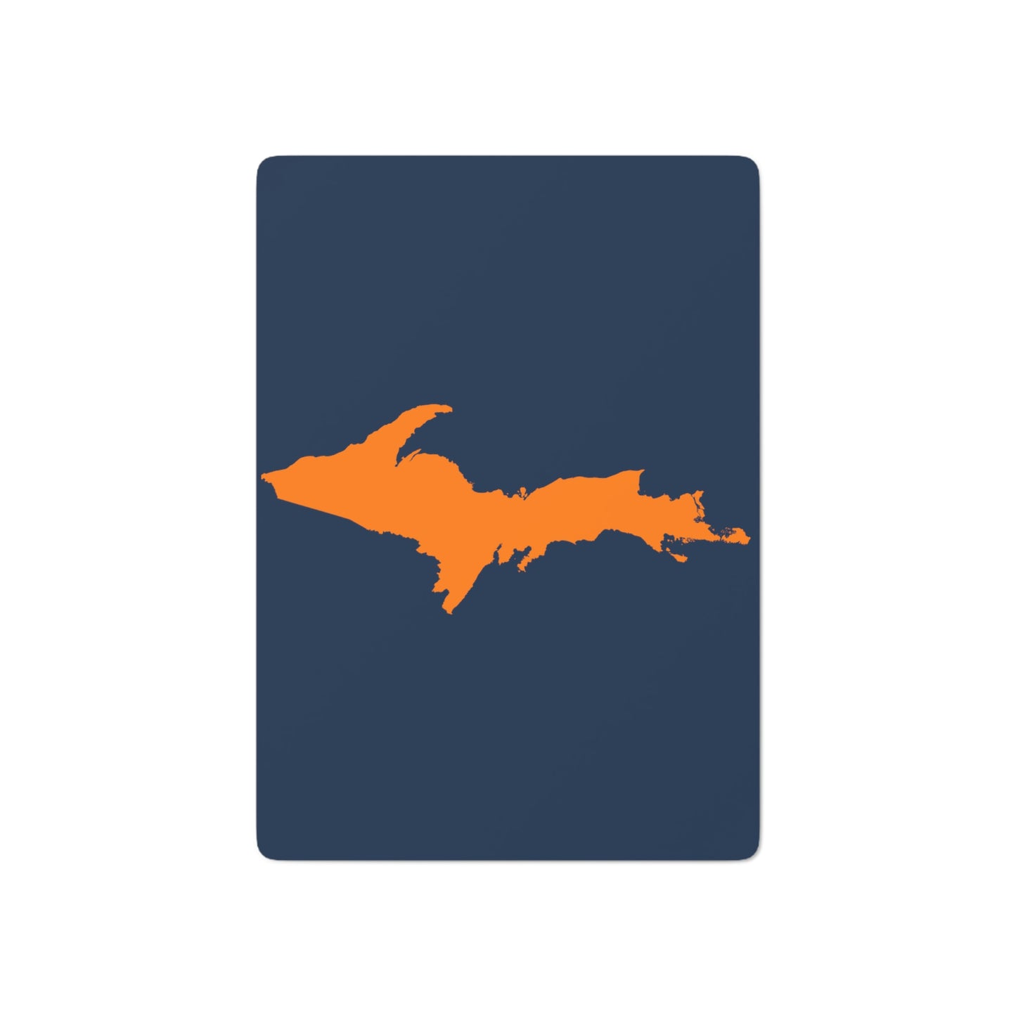 Michigan Upper Peninsula Poker Cards (Navy w/ Orange UP Outline)