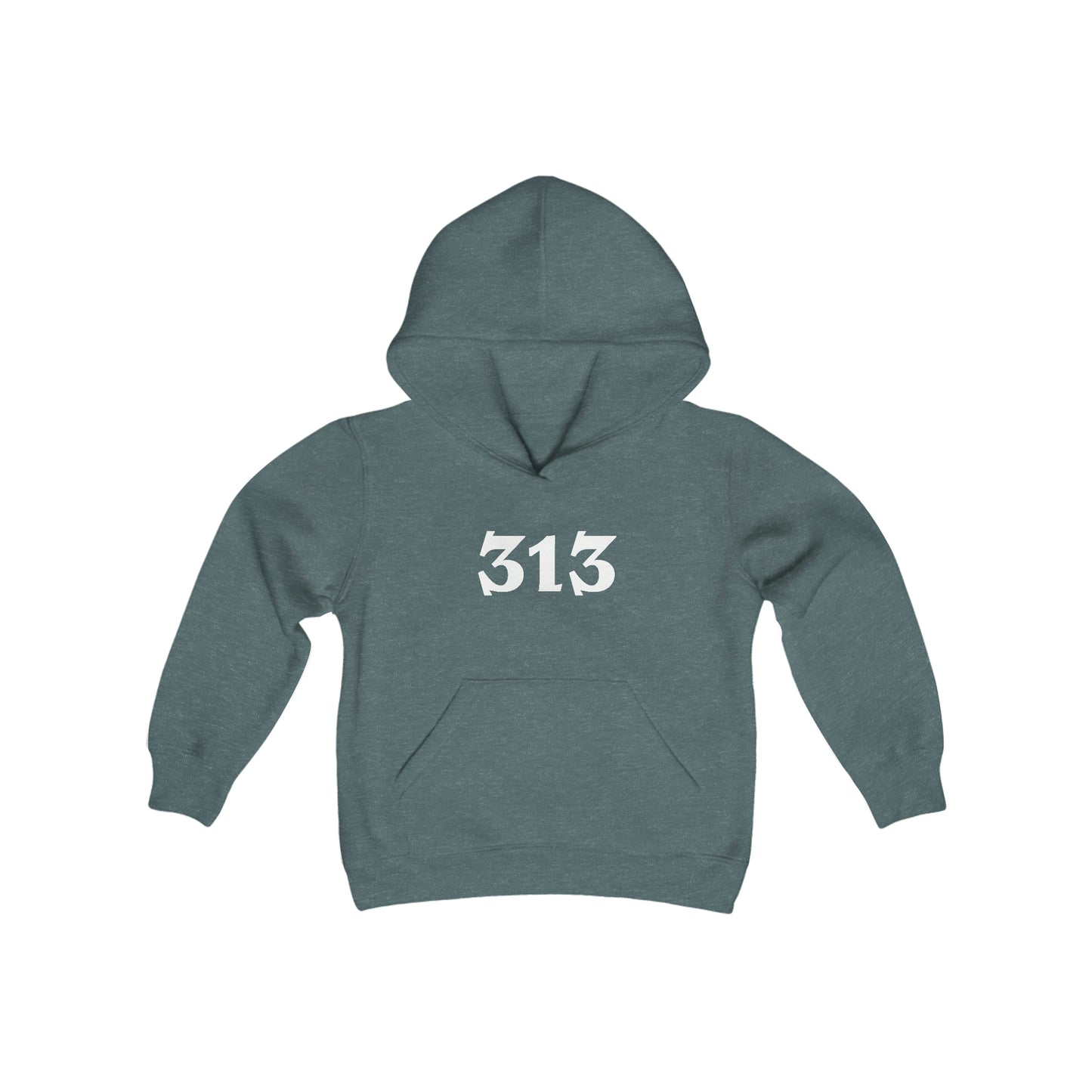 Detroit '313' Hoodie (Angry Serif Font) | Unisex Youth