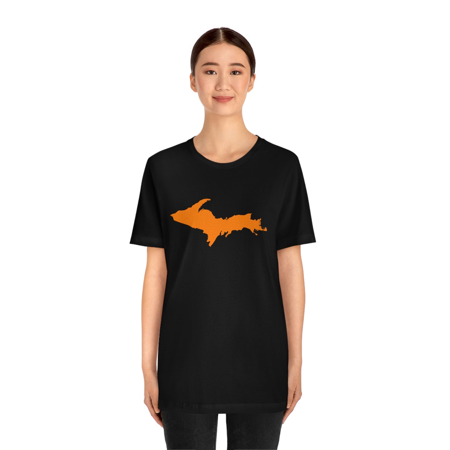 Michigan Upper Peninsula T-Shirt (w/ Orange UP Outline) | Unisex Standard Fit