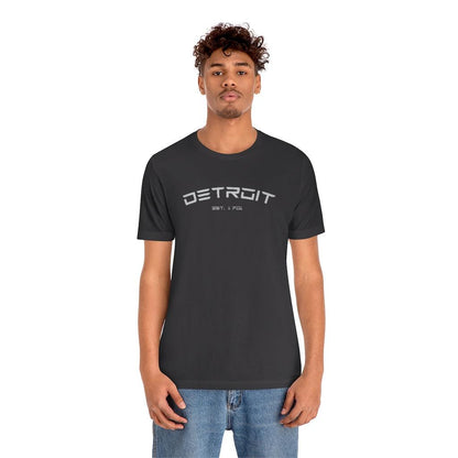 'Detroit Est. 1701' Electric Font T-Shirt | Unisex Standard Fit - Circumspice Michigan