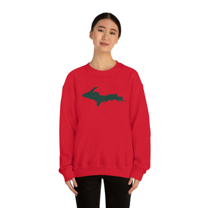 Michigan Upper Peninsula Sweatshirt (w/ Green UP Outline) | Unisex Standard