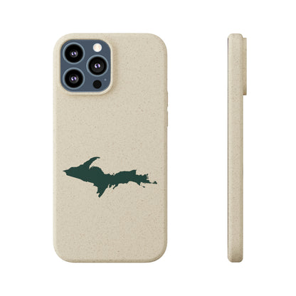 Michigan Upper Peninsula Biodegradable Phone Cases (w/ Green UP Outline) | Apple iPhone