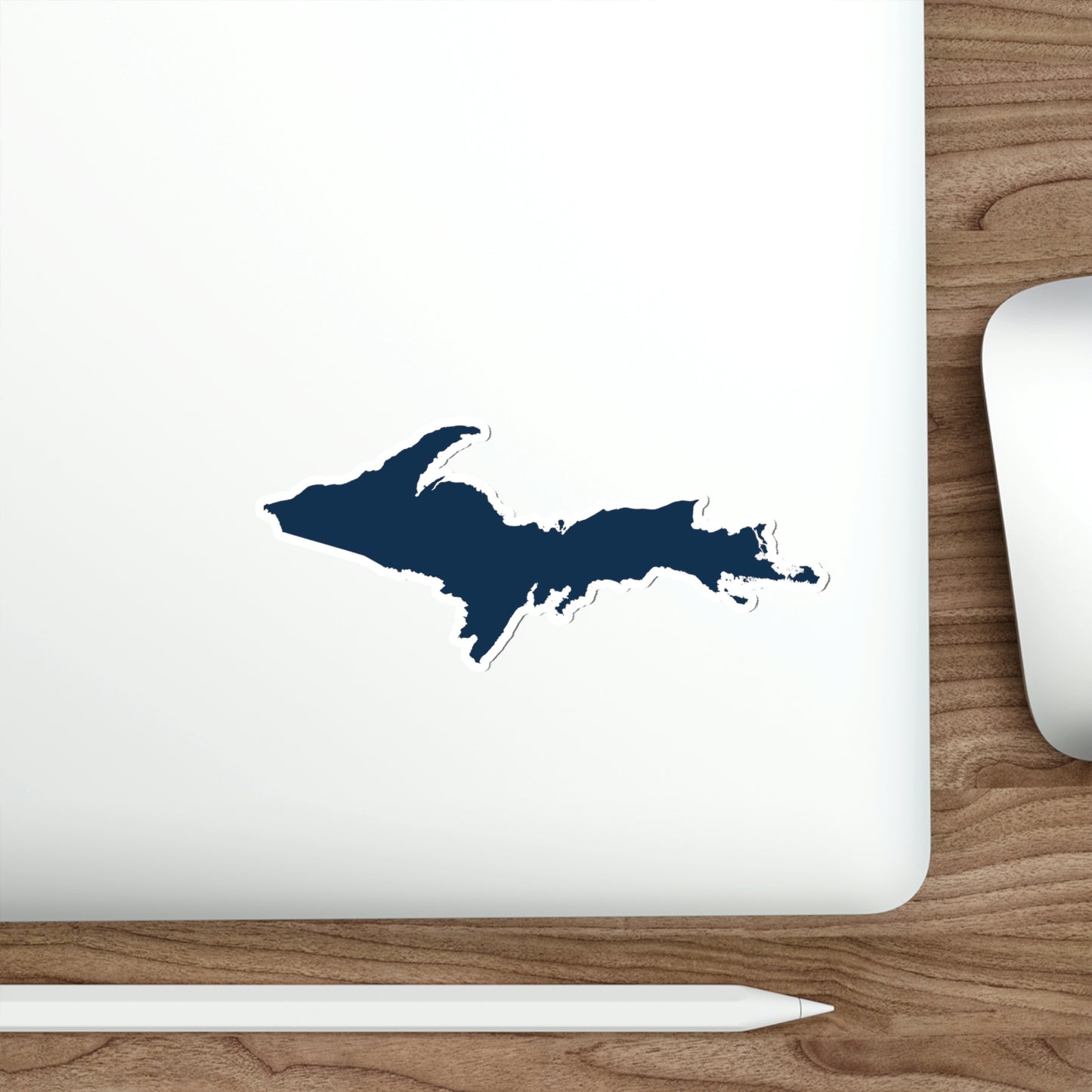 Michigan Upper Peninsula Die Cut Stickers (w/ Navy UP Outline) | Indoor/Outdoor