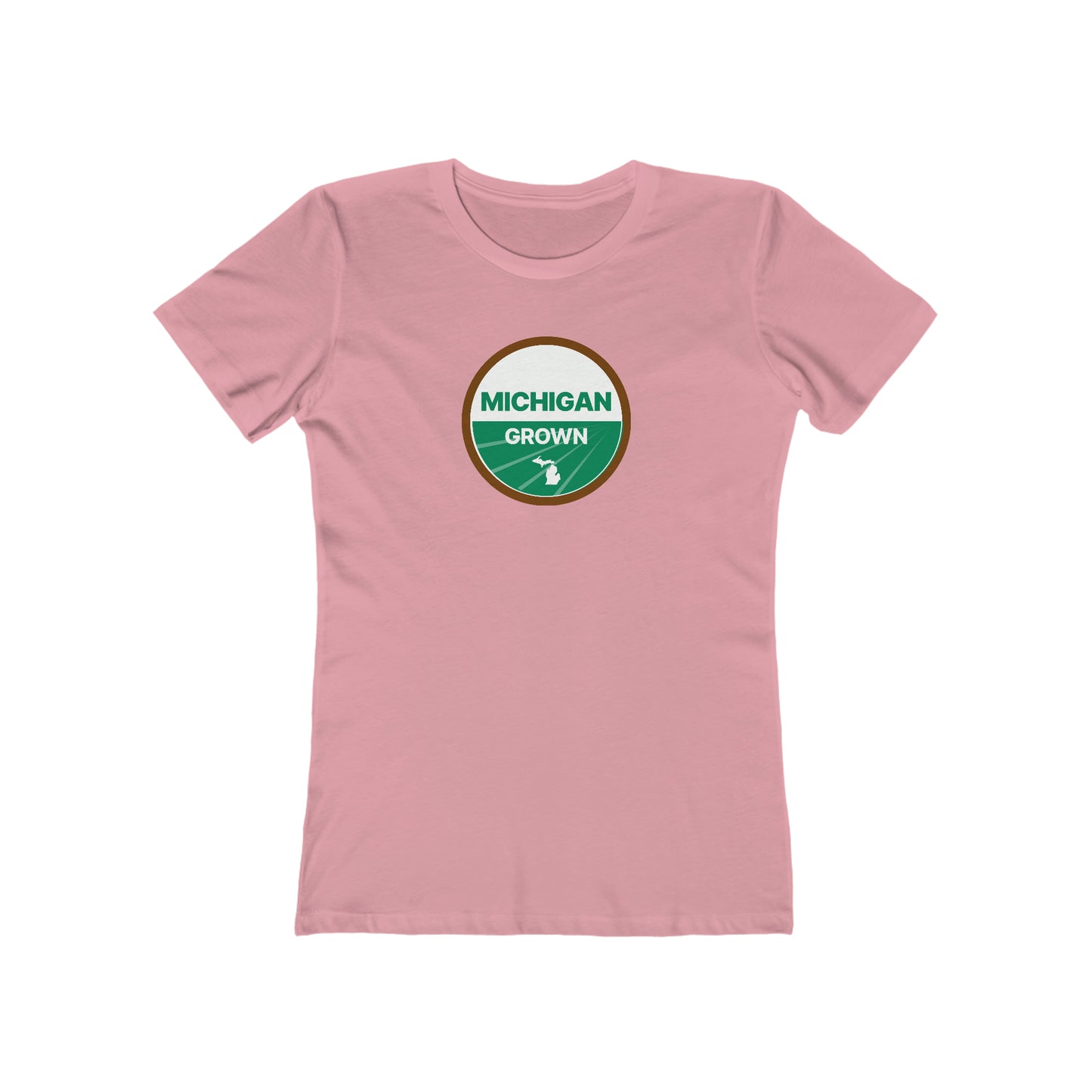 'Michigan Grown' T-Shirt (Agricultural Certification Parody) | Women's Boyfriend Cut