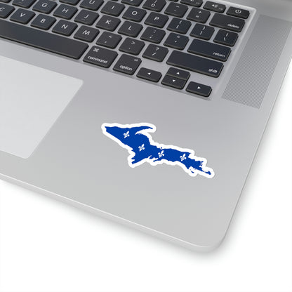 Michigan Upper Peninsula Kiss-Cut Sticker (w/ UP Quebec Flag Outline)