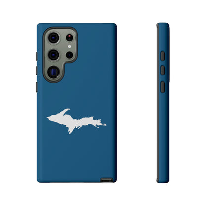 Michigan Upper Peninsula Tough Phone Case (Blueberry w/ UP Outline) | Samsung & Pixel Android