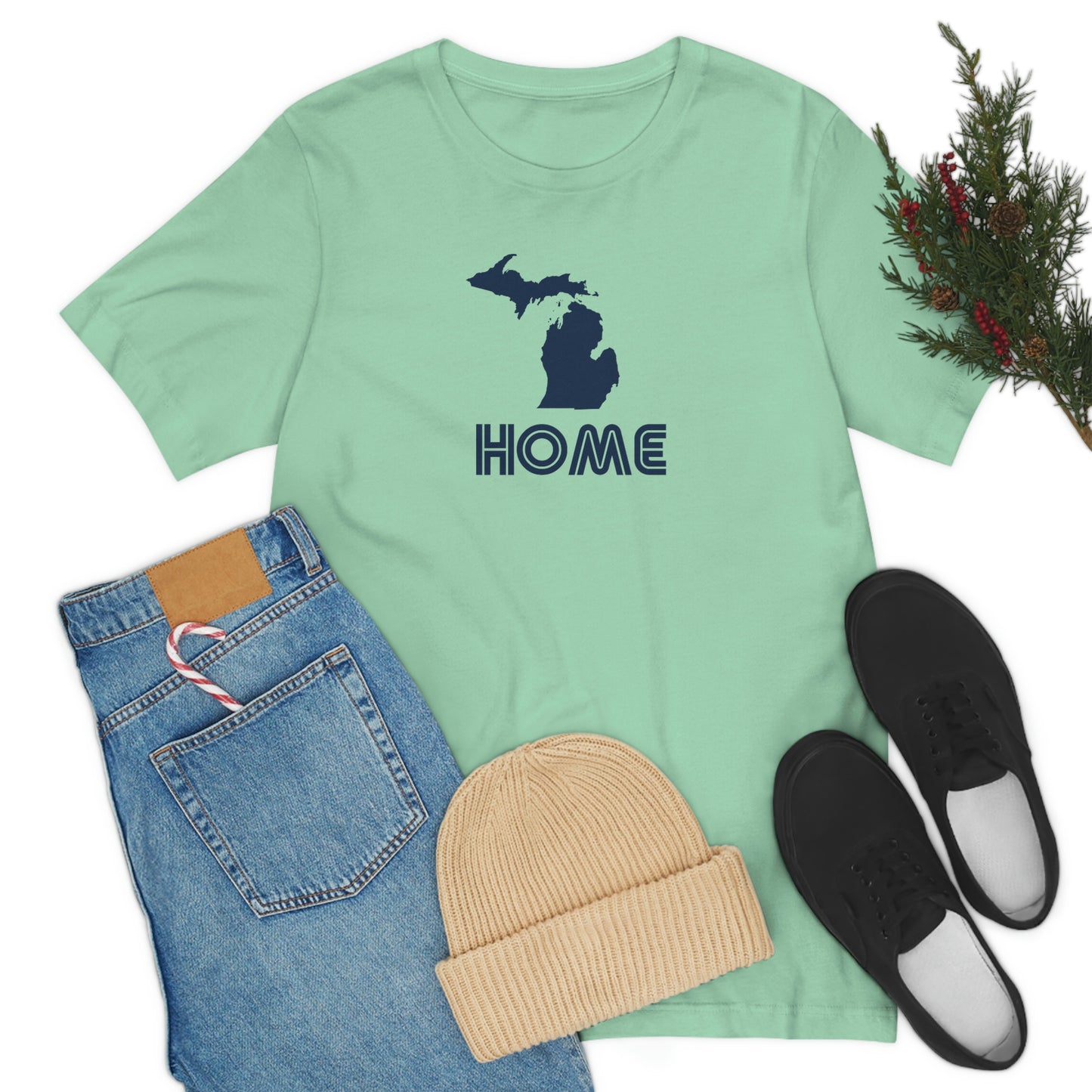 Michigan 'Home' T-Shirt (1970s Audiophile Font) | Unisex Standard Fit