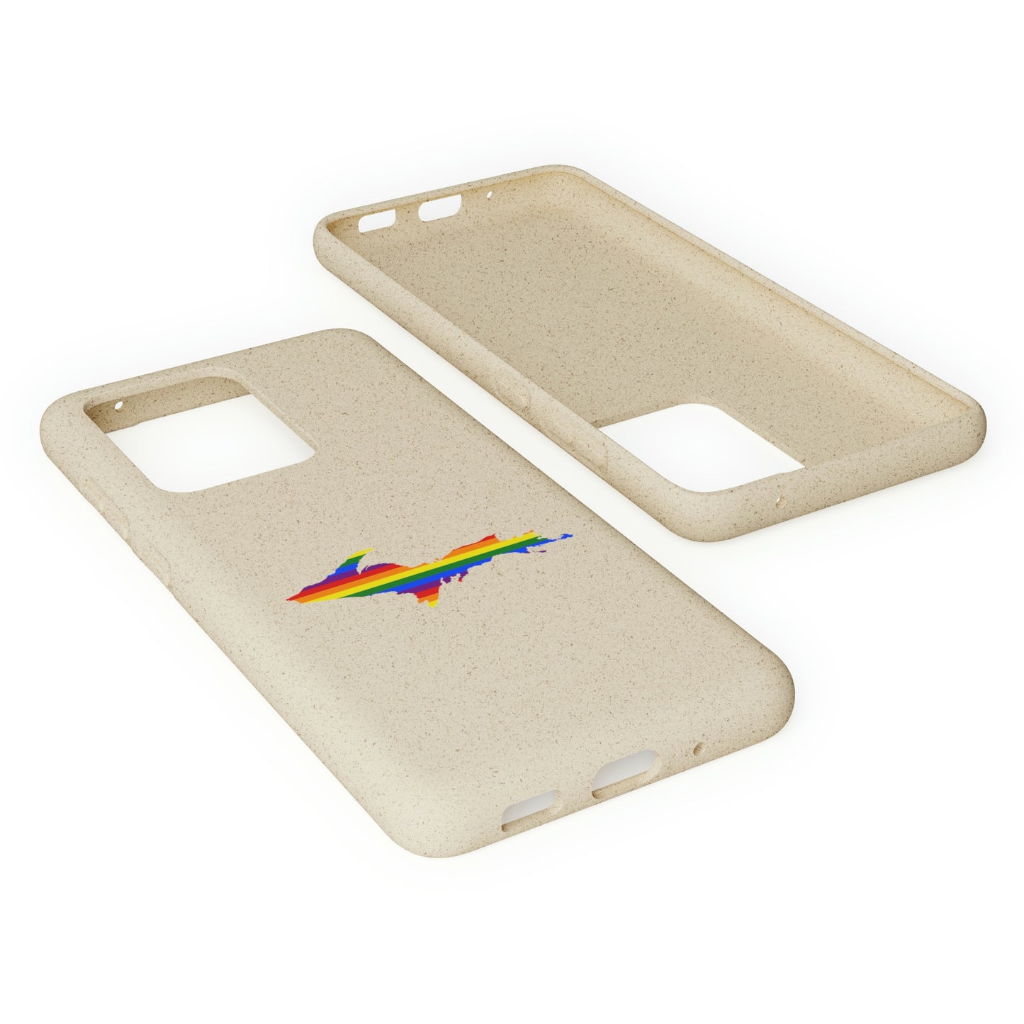 Michigan Upper Peninsula Biodegradable Phone Cases (w/ UP Pride Flag Outline) | Samsung Android