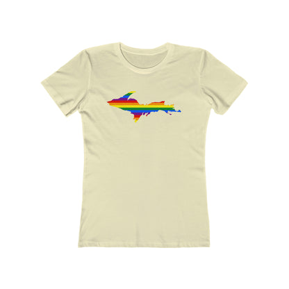 Upper Peninsula T-Shirt (w/ UP Pride Flag Outline) | Women's Boyfriend Cut