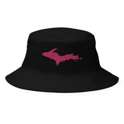 Michigan Upper Peninsula Bucket Hat (w/ Pink UP Outline)