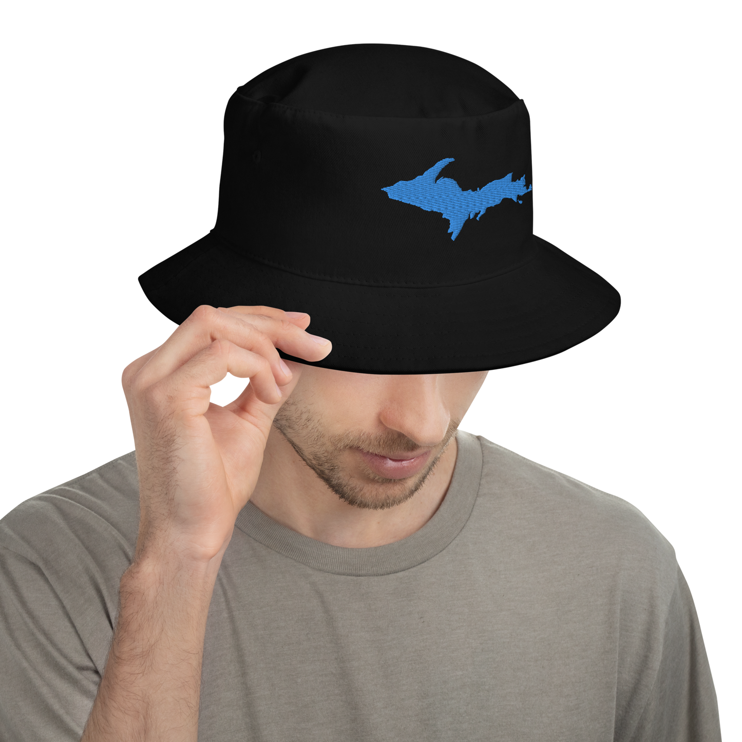 Michigan Upper Peninsula Bucket Hat (w/ Azure UP Outline)