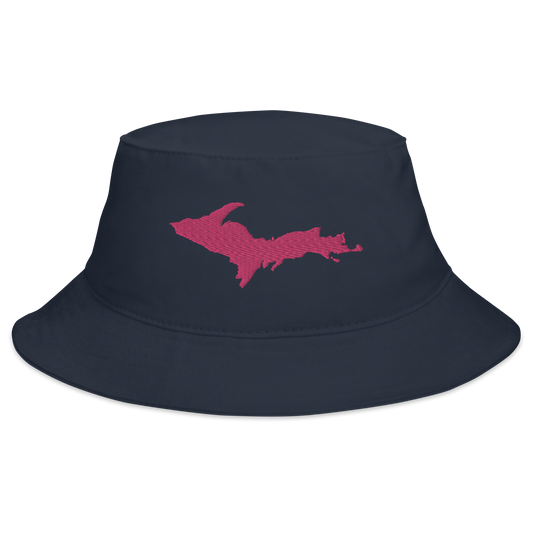 Michigan Upper Peninsula Bucket Hat (w/ Pink UP Outline)