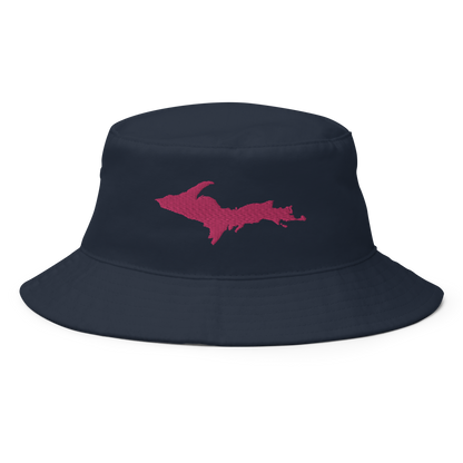 Michigan Upper Peninsula Bucket Hat (w/ Pink UP Outline)