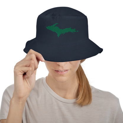 Michigan Upper Peninsula Bucket Hat (w/ Green UP Outline)