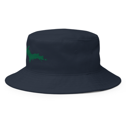 Michigan Upper Peninsula Bucket Hat (w/ Green UP Outline)